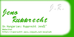jeno rupprecht business card